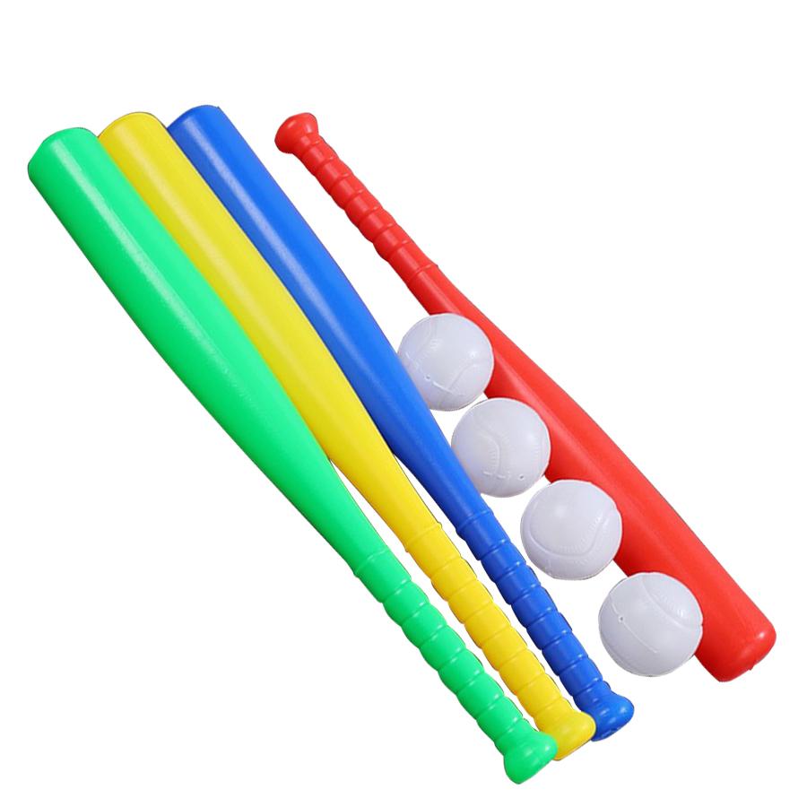 45cm Plastic Anti-slip Baseball Bat with 5.5cm Baseball Outdoor Interactive Ball Games Creative Baseball Training Party Gifts
