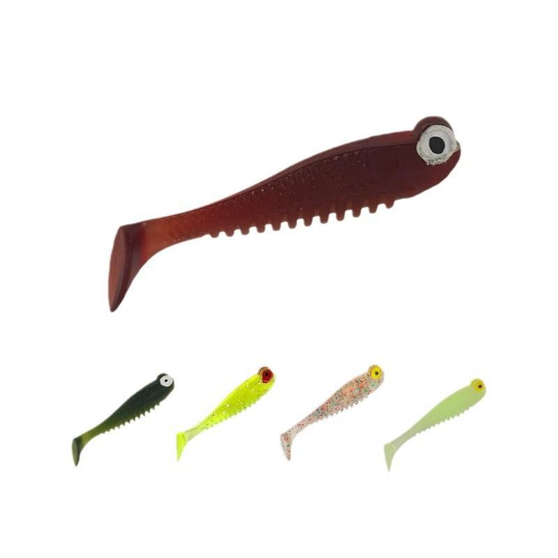 Luminous T-Tail Soft Bait 5cm 1.2g - Bionic Small Fish Lure for Fishing.