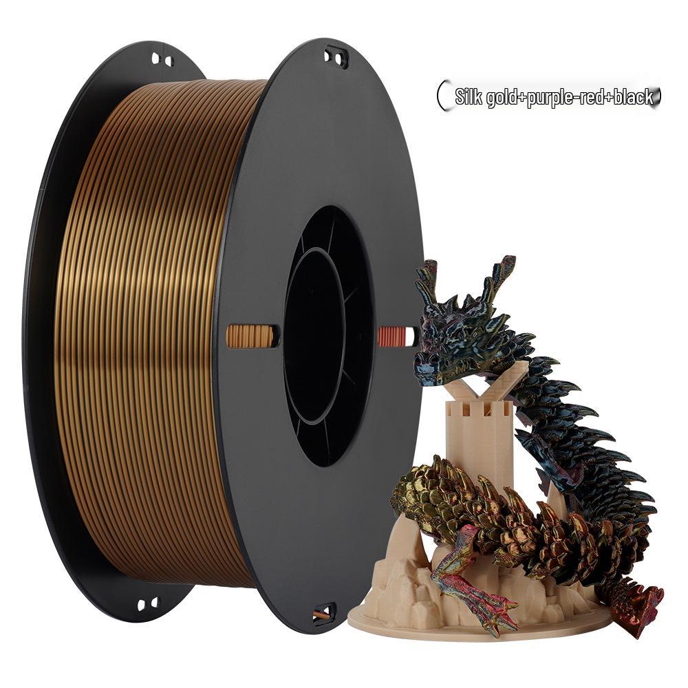 Filamento para Impressão 3D PLA Bicolor Ornamento de Dragão, 1KG - Acabamento Seda