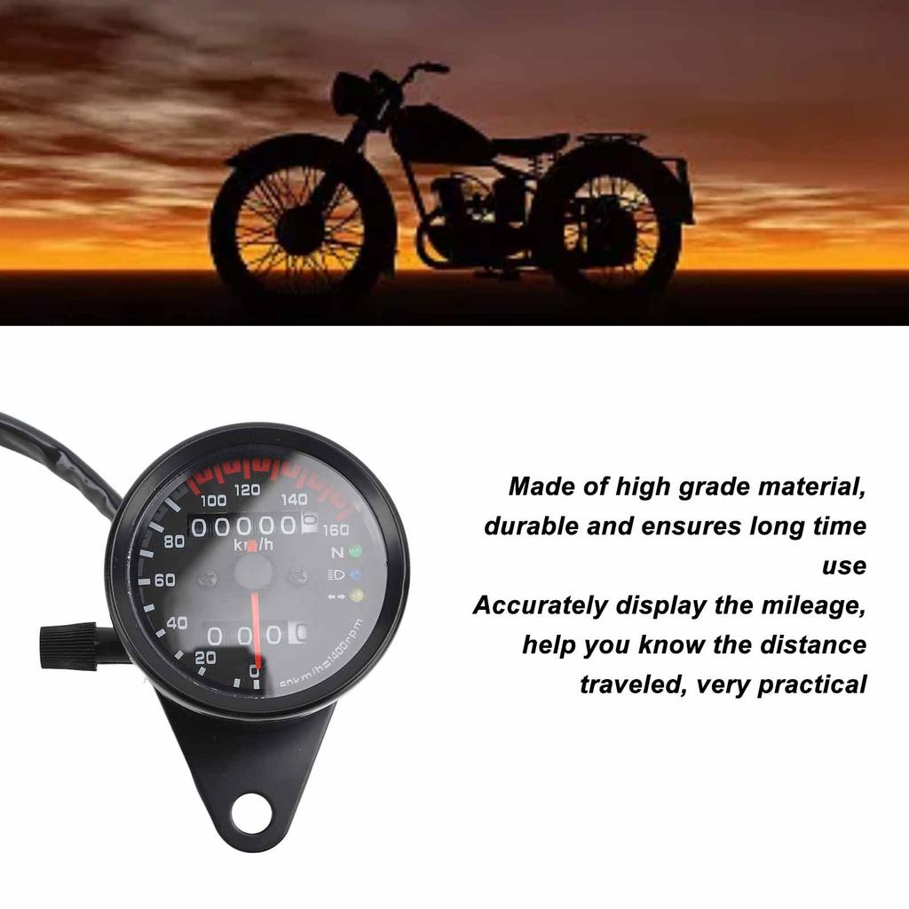 Motorcycle Speedometer Rugged Highly Accurate Reliable Motorbike Speed Gauge for Most Motorbike Models