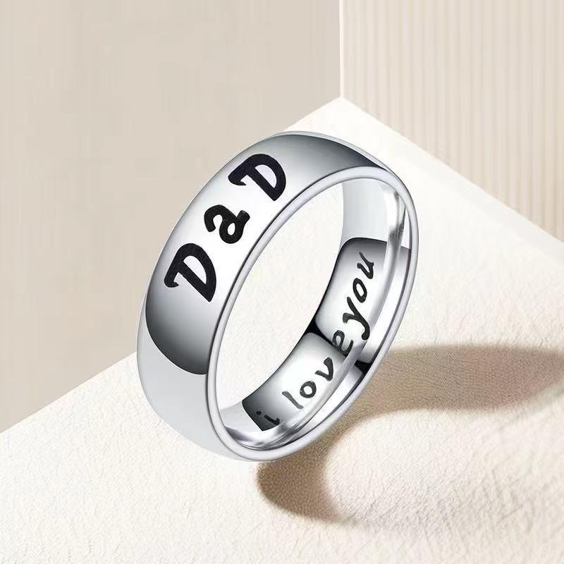 High-End Stainless Steel Titanium Couple Rings - No Fade, Plain Design