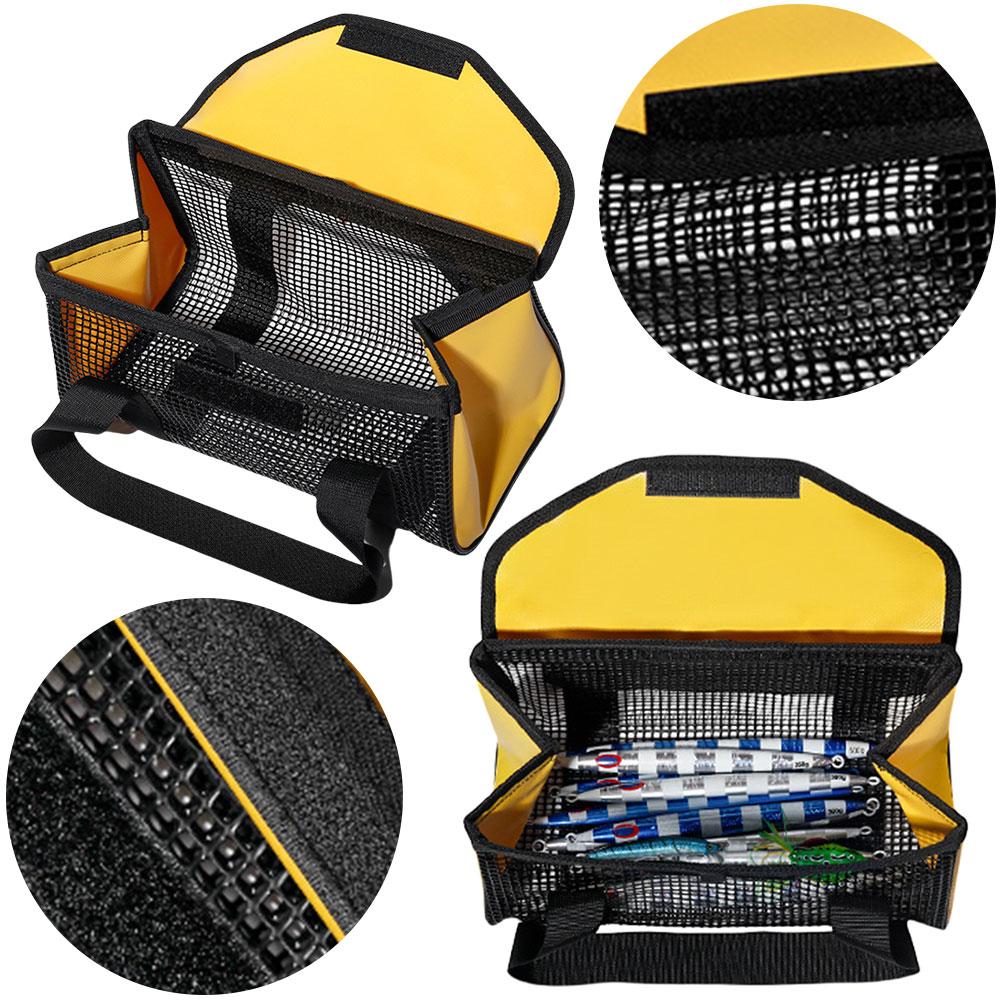 PVC Lure Bait Storage Breathable Fishing Tackle Bag Lightweight Fishing Tackle Storage Fishing Gear Accessories