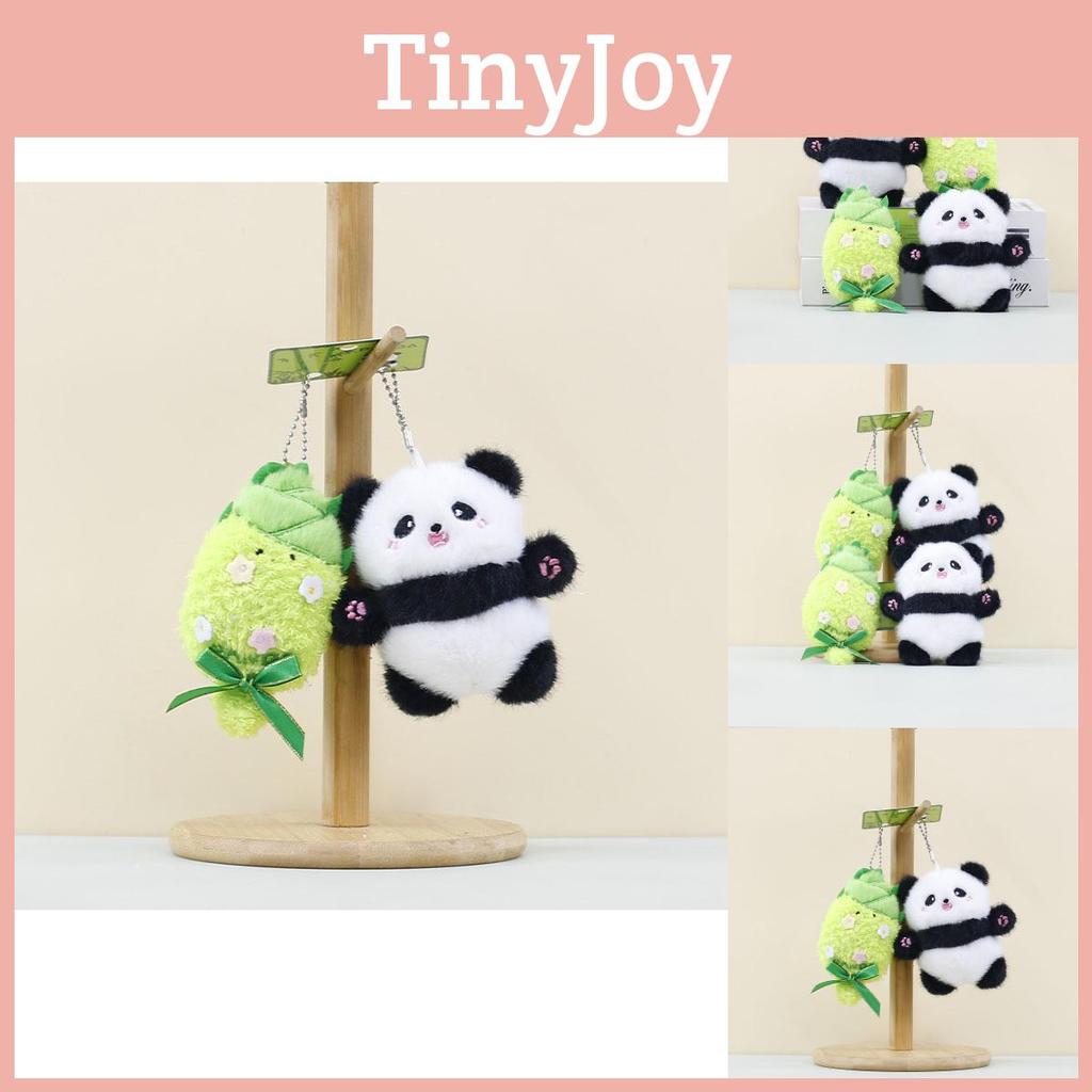 Cartoon Plush Adorable Bamboo Shoot Panda Keychain Cute Gift For Couples Friends And