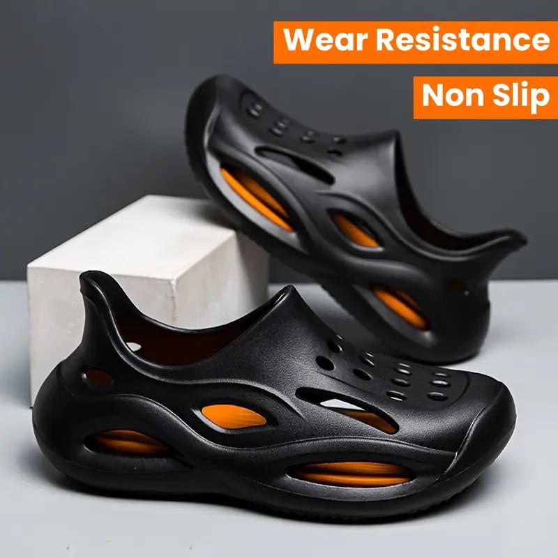 Sandalias Deportivas de EVA de Moda con Suela Suave y Cómoda, Puntera Redonda, Resistentes al Desgaste, Antideslizantes, Chanclas Versátiles Casuales para Exterior, Playa