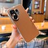 For Vivo V31 5G/V40 Pro/V50/V50 Pro/V60/X200 FE Case Lychee Pattern Leather Metal Alloy Camera Frame Protection Back Case Cover