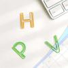 26pcs Hollow Letter Paper Clips Bookmark Photo Tickets Holder Colorful Paper Clamps  School