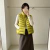 Korean stand-up collar ribs down vest women, winter new loose vest simple women's sleeveless top