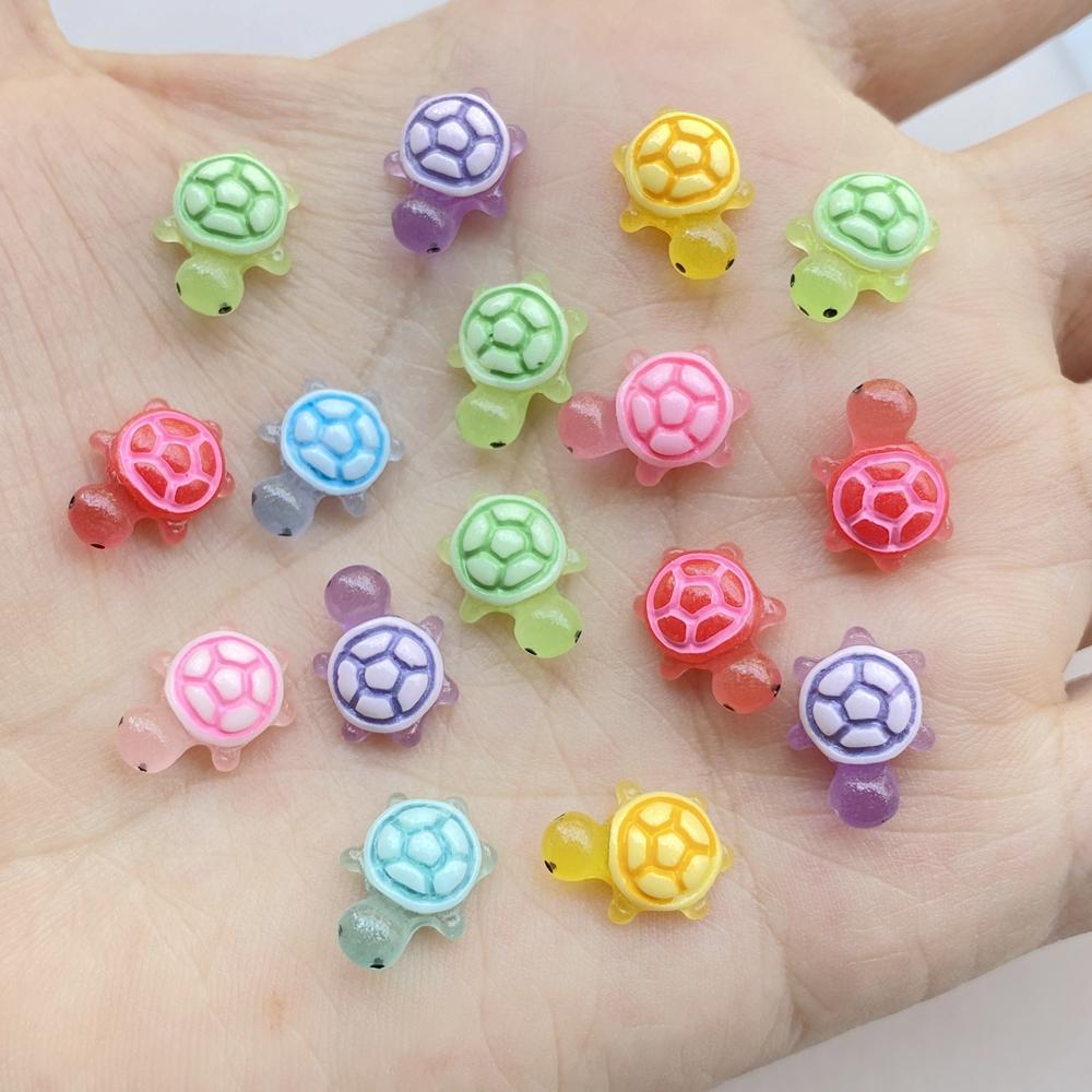 30 Adet Sevimli Mini Renkli Kaplumbağa Düz Sırt Reçine Kaboşonlar Scrapbooking Kendin Yap Takı Toka El Sanatları Dekorasyon Aksesuarları