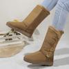 Schneestiefel Wade Damenstiefel Wolle Damen Warme Schuhe Winter