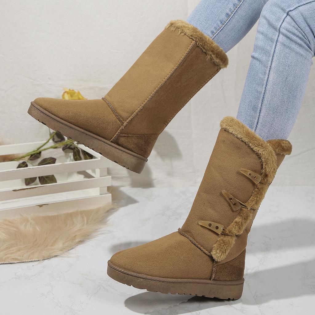 Schneestiefel Wade Damenstiefel Wolle Damen Warme Schuhe Winter