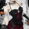 AltGoth Gothic Hotsweet Camisole Damen Vintage Ästhetik Y2k E-Girl Hipster Spitze Patchwork Neckholder Crop Tank Tops Cosplay Kleidung