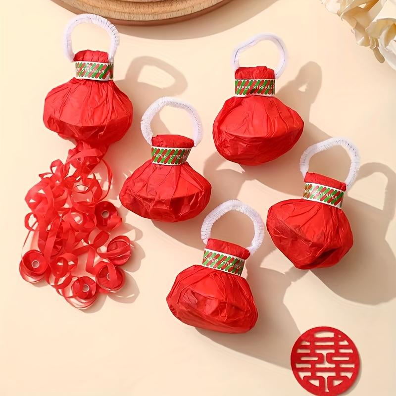 Rote Handwerfer Konfetti Roter Konfetti-Knaller Handwerfer Kein Durcheinander Magische Papierknaller Festliche Atmosphäre Verstärker