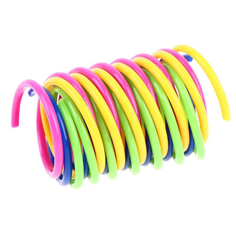 Colorful Spiral Coil Cat Toy: Interactive Spring Fun for Kittens and Cats