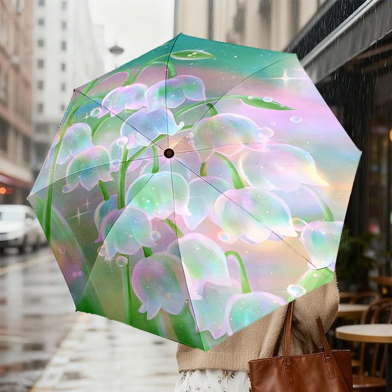 Enchanted Garden Umbrella: A Magical Companion for Outdoor Adventures, Auto-Opening & Closing, Lightweight and Durable Travel Accessory 075