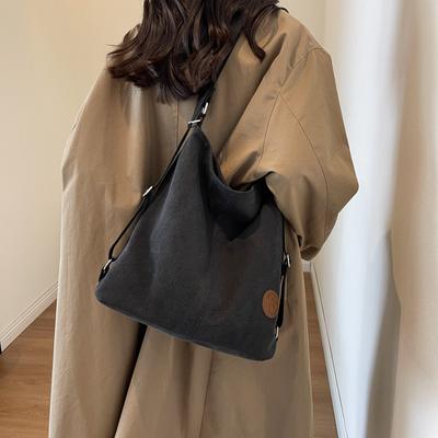 Canvas Shoulder Bag Large Capacity Tote Bag Women's Bag Single Backpack