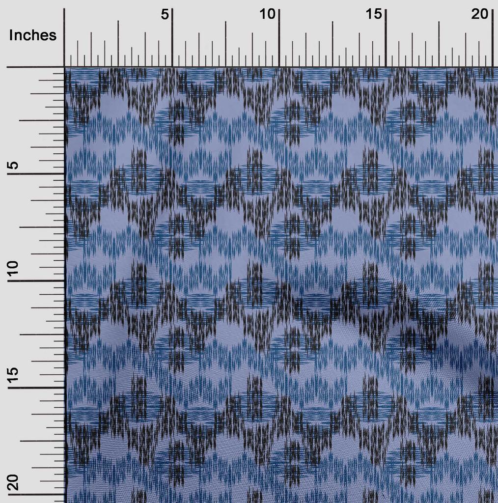 oneOone Cotton Flex Fabric Chevron Ikat Print Fabric BTY 40 Inch Wide