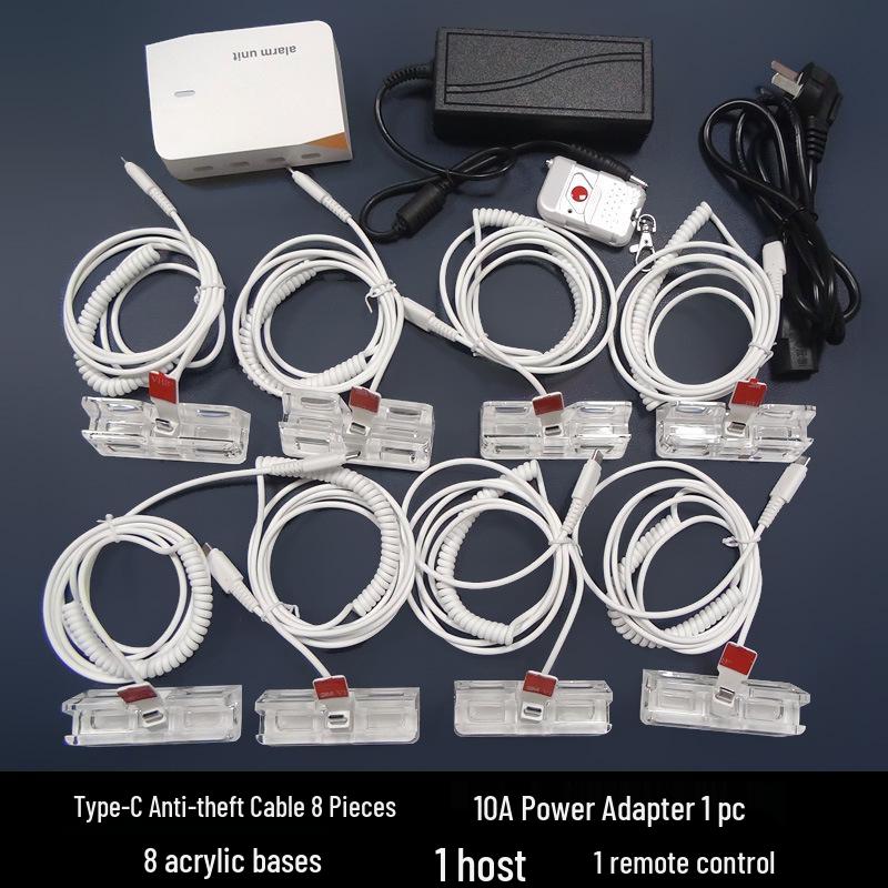 Multi-Channel Anti-Theft Display Stand with One-to-Eight Alarm for Mobile Phones