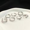 Minimalist And Exquisite Micro-Inlaid Zircon Ring Female Niche Design Fashionable Light Luxury Cold Wind Index Finger Ring Set