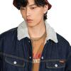 Lee FW22 Faux Shearling Rider Denim Single-Breasted Cotton Jacket Men jackets LMT0040113HH00F898L00