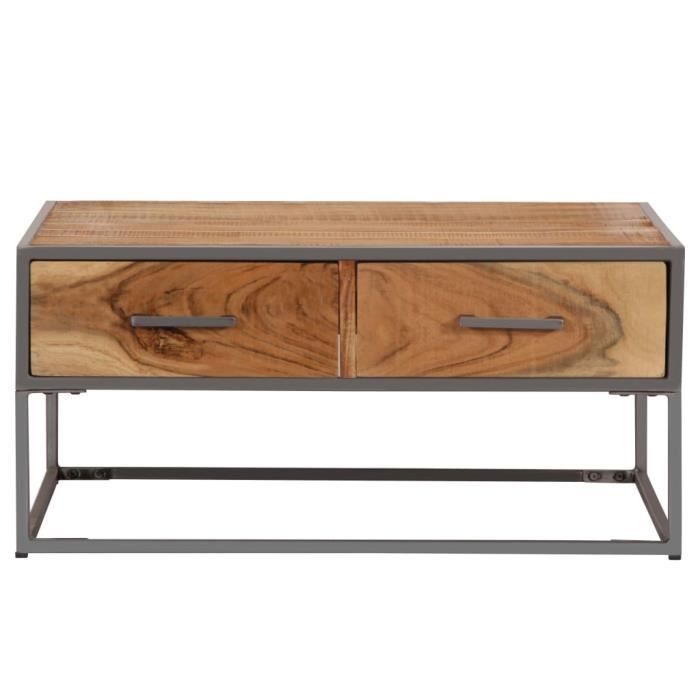 VidaXL Table basse 75 x 75 x 35 cm Bois solide d'acacia