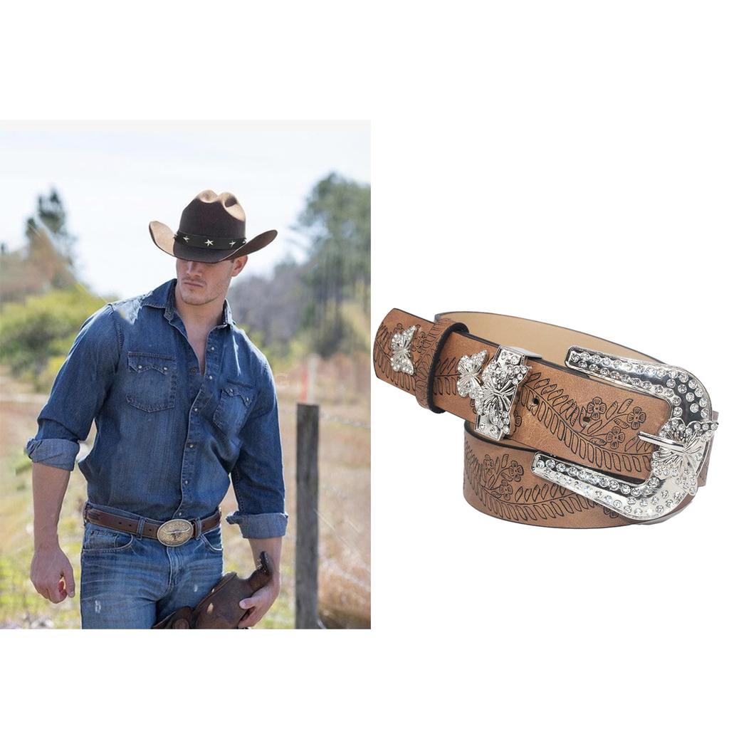 Womens Leathers Belts for Jeans Dresses Fashion Rhinestones Buckle Ladies Belt Jeans Belt Students Waistband