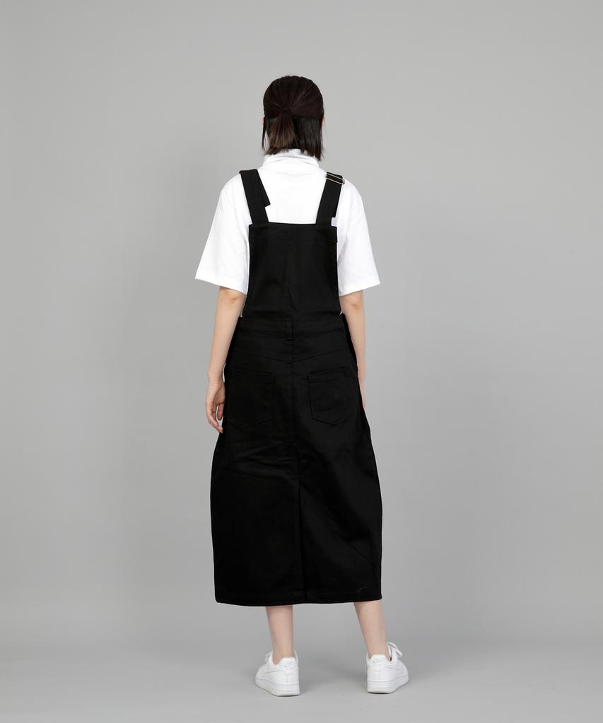 Seinteukeulu Wide Dome Overalls Skirt Wds-611 Black