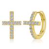 M-JAJA Moissanite Cross Wedding Band Hoop Earrings S925 Silver for Women Gold Plated Fine Jewelry Set Party Gifts