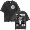 Magliette Lavate Anime Fullmetal Alchemist Edward Elric Alphonse Elric T-Shirt Uomo Donna Moda Casual Magliette Oversize Top
