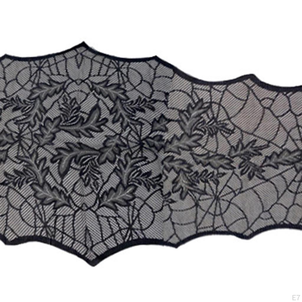 Elegant Lace Halloween Table Runner for Festive Dining