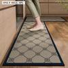 Kitchen Rug Waterproof PVC Leather Floor Mat Geometric Pattern Carpet Long Oil-proof  Non-Slip Foot Mats Home Decoration Rugs