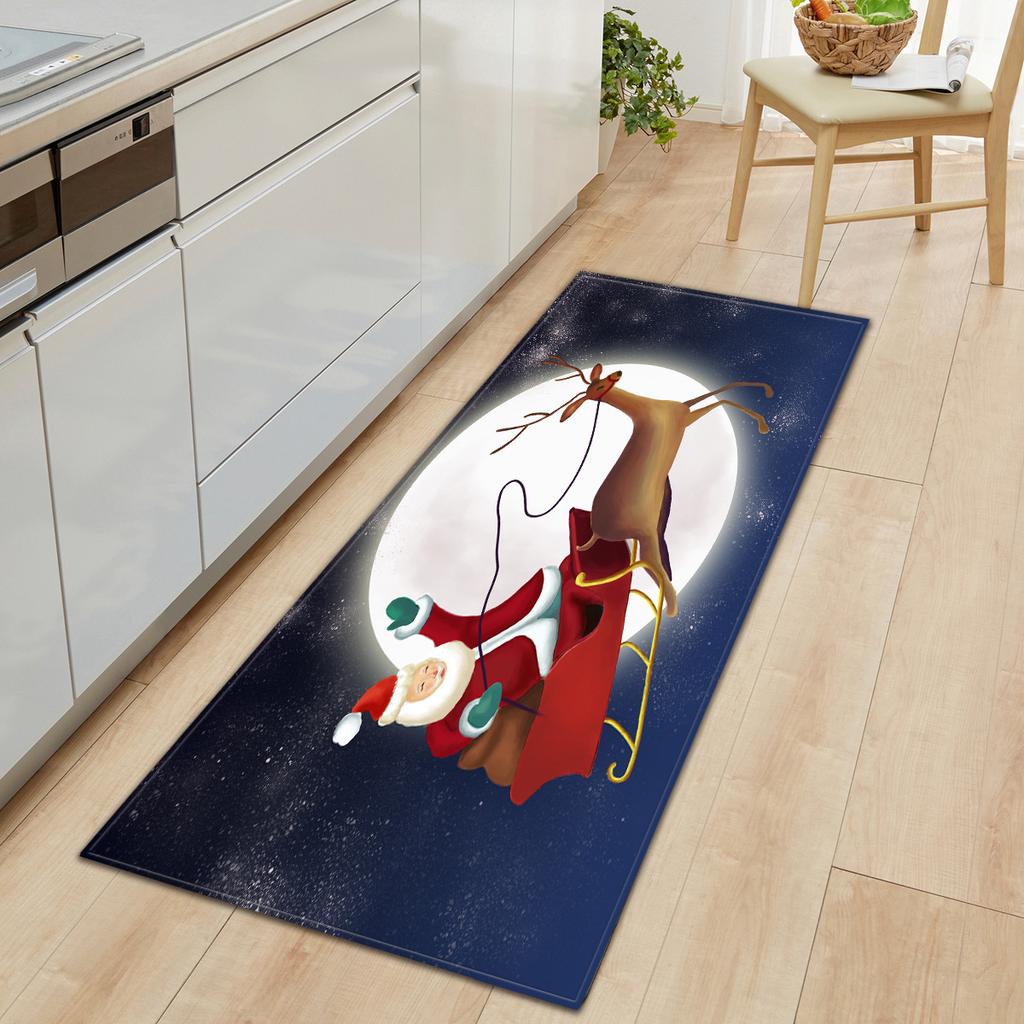 Christmas Kitchen Sand Carpet Doormat Long Floor Mat
