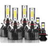 Compatible For Chevy Silverado 1500 2500HD 2007 2008 2009 2010 2011 2012 2013 2014 2015 Bulbs, 9005 H11 High/Low Beam With 5202 Fog Light Bulbs, 600%