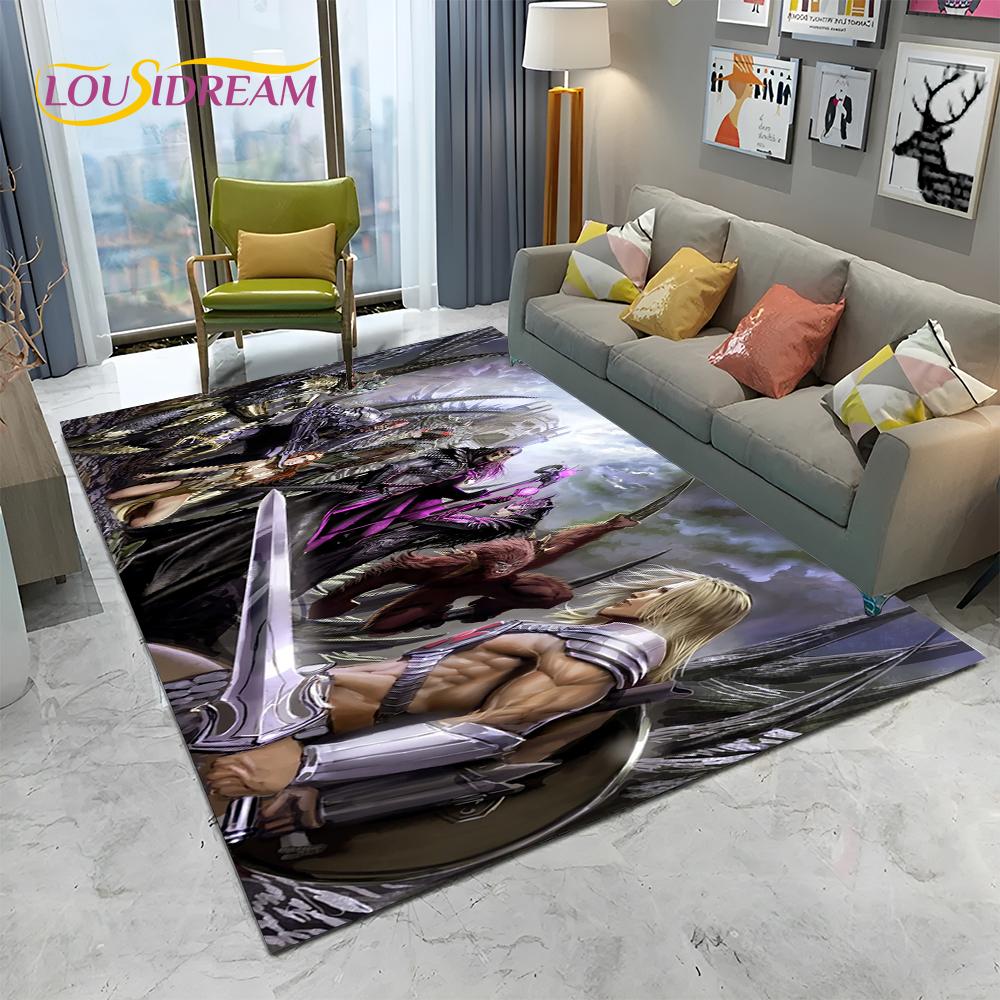 3D Retro Cartoon He Man Masters of Universe Carpet Rug for Home Living Room Bedroom Sofa Doormat Decor,kid Area Rug Non-slip Mat