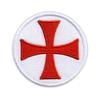 Patchion Crucea Templierilor - patch rotund - Suport Magnetic - Patch/Insignă/Emblemă Brodată