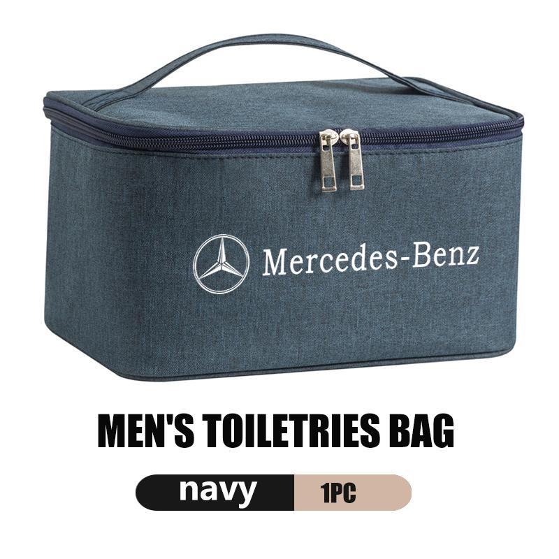 For Benz Men Makeup Bag Make Up Case Bathroom Toiletry Pouch Storage Accessories AMG VIANO GLB GLC W108 W124 W126 W169 W176 GLE
