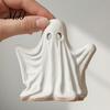 Halloween Ghost Decor Figurine, Spooky Cute Statue, Retro White Decorative Fireplace Accents Ornament for Home Tabletop Party Decorations Unique Gift