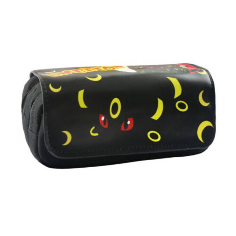 Pokmon Cartoon Student Large Capacity Double Zipper Pencil Case With Compartments For School Supplies