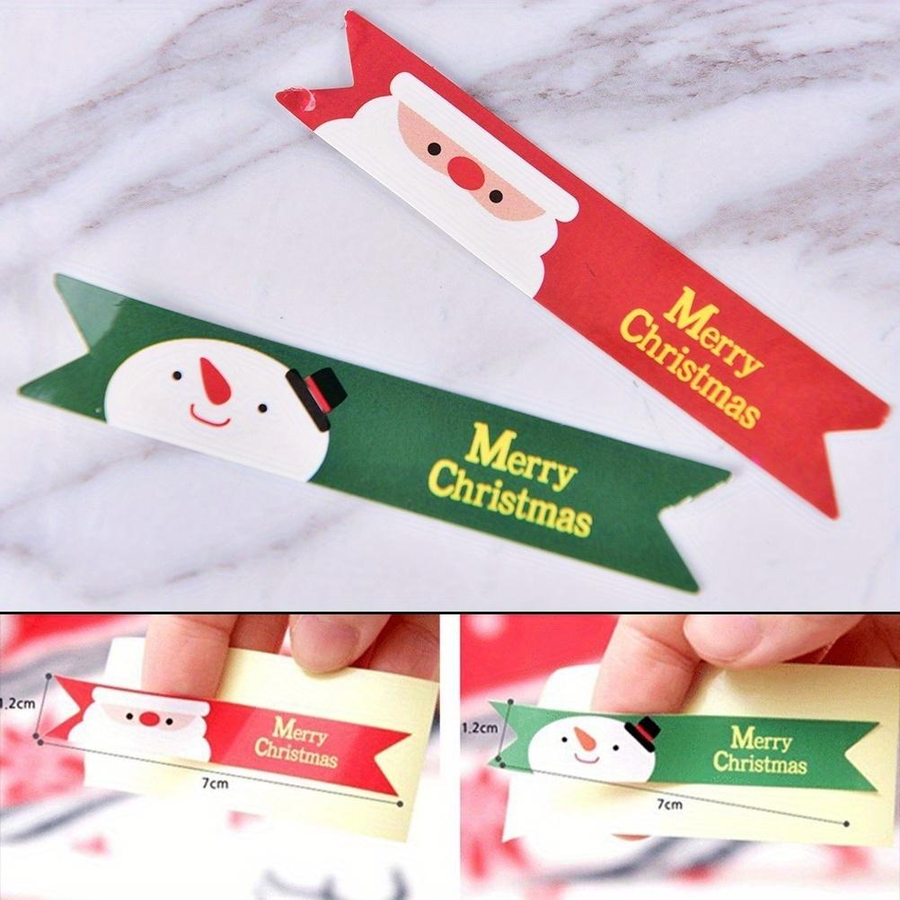 10pcs/set Cute Merry Christmas Santa Claus Snowman Seal Sticker Party Baking Package Paper Tags Labels Xmas Gift