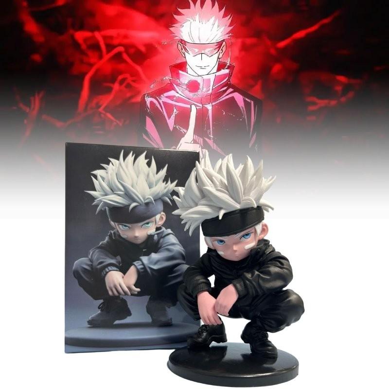 Adorable Sitting Gojo Satoru Pvc Figure 16cm Quality Anime Jujutsu Kaisen Decor