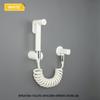Set Bidet Portatile con Doccetta a Mano Montaggio a Parete Bianco Pistola a Spruzzo Doccia Portatile Rubinetto Risciacquo ad Alta Pressione Spruzzatore Accessori Bagno