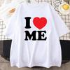 Sommer Lustig Ich Liebe Mich Rotes Herz Mich Selbst T-Shirts Grafik Damen Streetwear Kurzarm Geburtstagsgeschenke T-Shirt Damenbekleidung