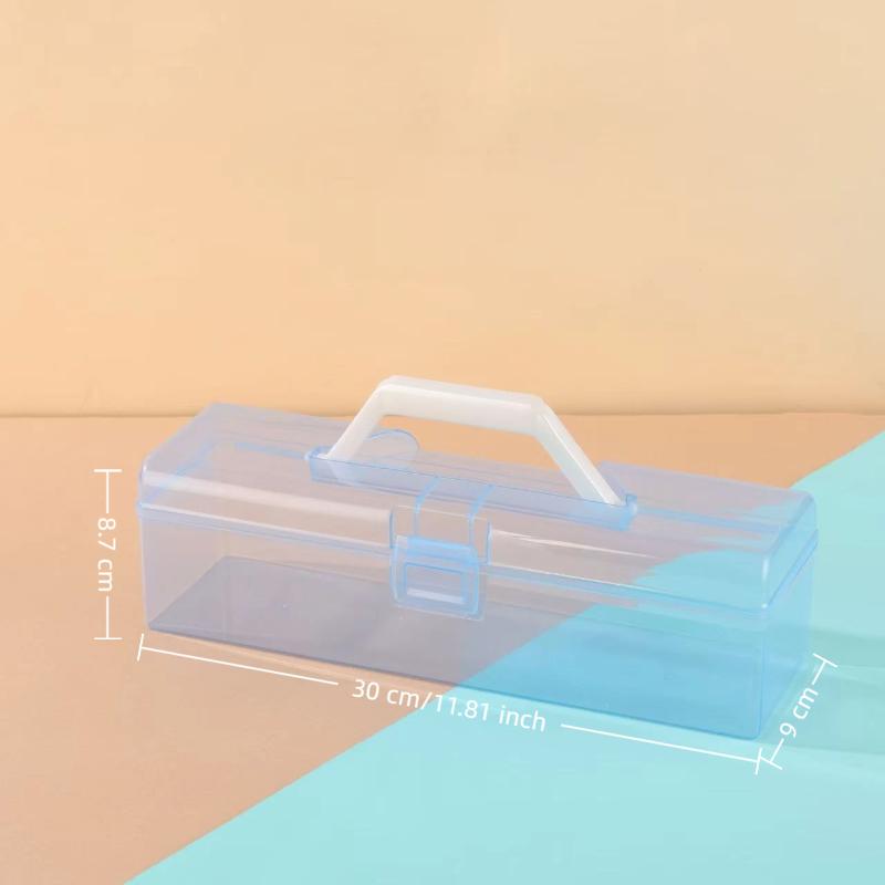 Multifunctional Hardware Tool Organizer Transparent Screw Storage Case With Handle Tools Dustproof Storage Box Large Capacity