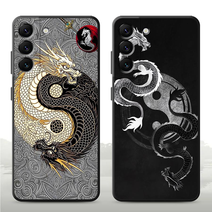 Funda Phone Cover Case for Xiaomi Redmi Note 10S 9S 7 8 11 9 12 Pro 13 Pro Plus 10 14 11s 12s Taiji Dragon