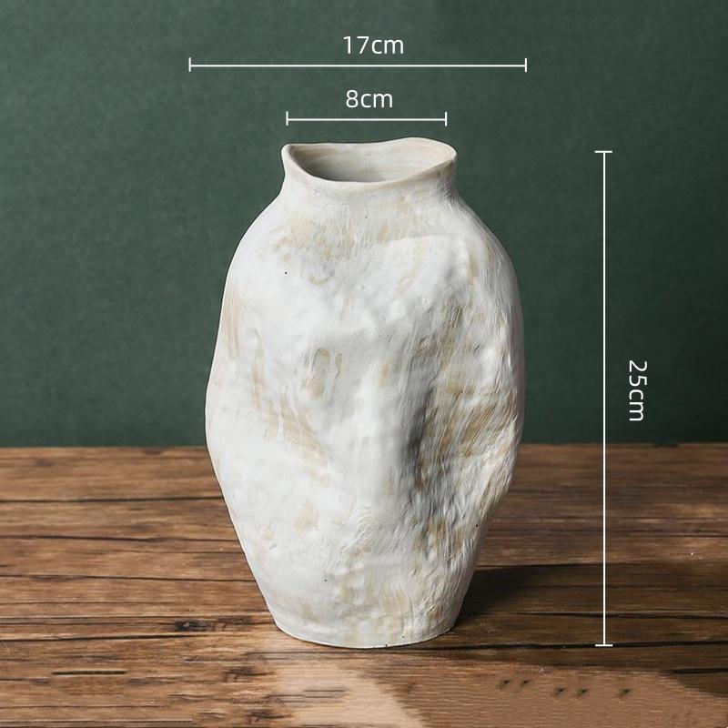 Keramikvase Handgefertigt Grobkeramik Blumenvase Keramik Handwerk Blumenarrangement Zubehör Heimdekoration