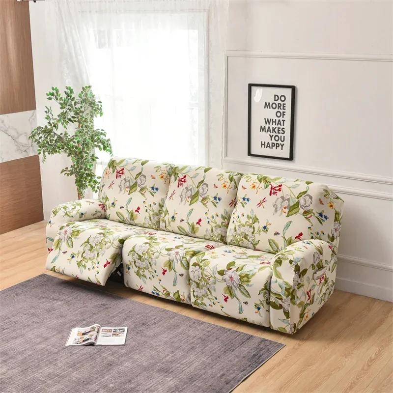 1/2/3 Seater Recliner Sofa Cover Stretch Chair Covers Elastic Sofa Slipcovers for Living Room Armchair Furniture Protector