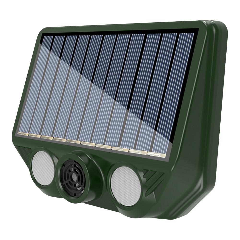 

Solar Powered Ultrasonic Animal Driver IP66 Waterproof Animal Deterrent Repellent 500mAh for Repel Mouse Coyote Fox Raccoon Deer зелёный
