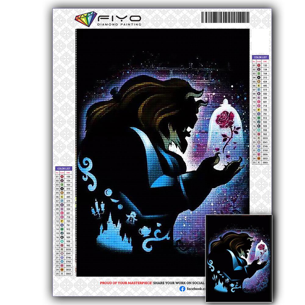 5D Diamond Embroidery Fairy Tale Full Square Diamond Painting Cartoon Diamond Mosaic Sunset Picture of Rhinestone Home Decor