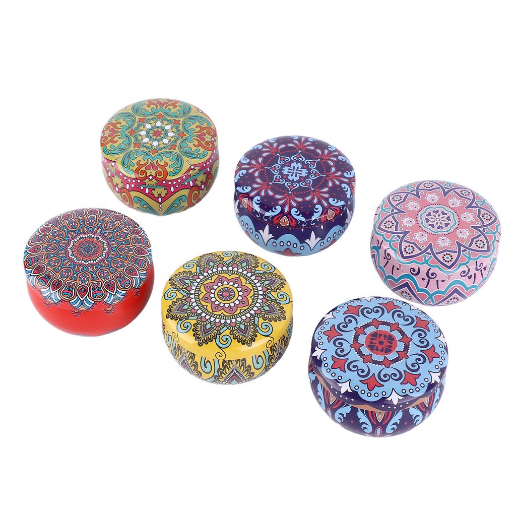 6Pcs Scented Candle Soy Wax Retro Elegant Bland Fragrance Odour Removal Aromatherapy Candle for Bedroom Office Bar