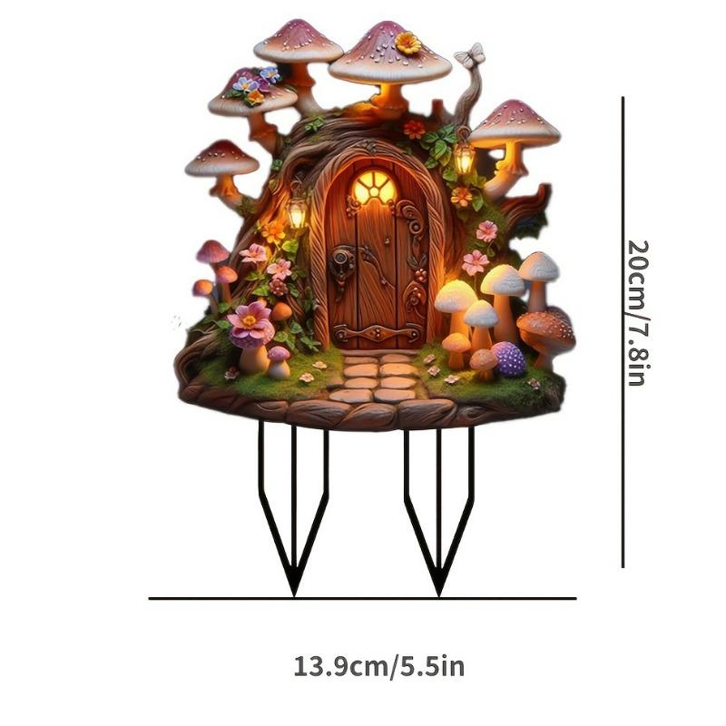 2D Acrylic Garden Pile and Floor Insertion Collection Outdoor Garden Ornament Scene Decoration Props