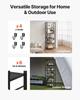 6-Tier Foldable Storage Shelf with Wheels 24 x 12 x 72-inch Metal Shelving